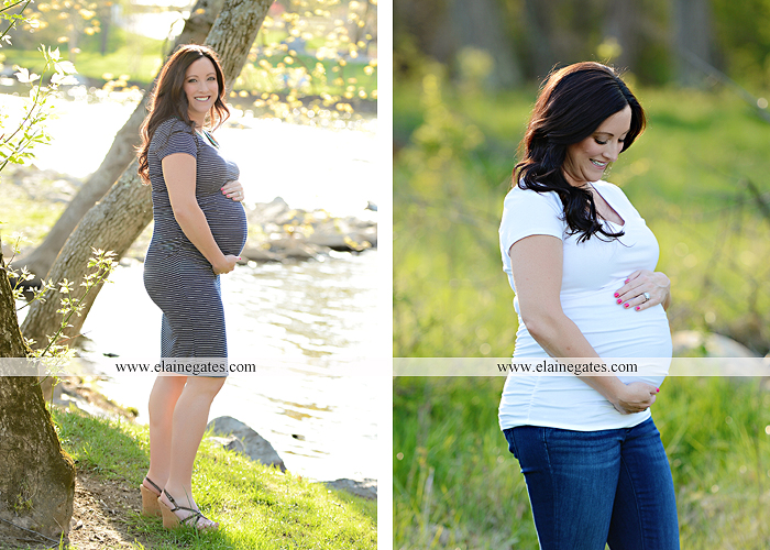 Mechanicsburg Central PA portrait photographer maternity trees grass woods forest field water stream creek baby shoes sonogram hug mnb 5