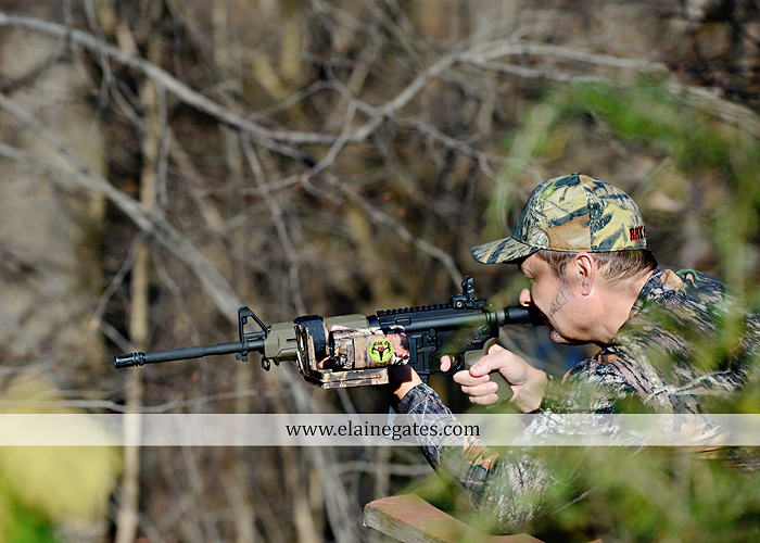 Mechanicsburg Central PA portrait photographer outdoor RAK'D UP gun rifle bow weapons camera mount trees woods camouflage brush rm 6