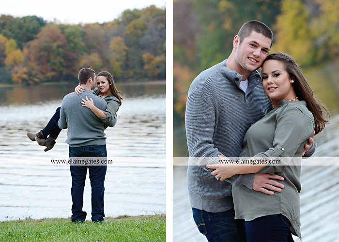 Mechanicsburg Central PA engagement portrait photographer outdoor pinchot state park water lake boat dock trees grass field path kiss aw 07