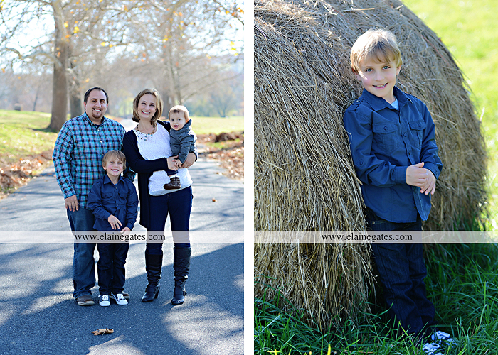 Mechanicsburg Central PA family portrait photographer outdoor boy brothers sons father mother husband wife road fence leaves water stream creek hay bale shore rocks es 05