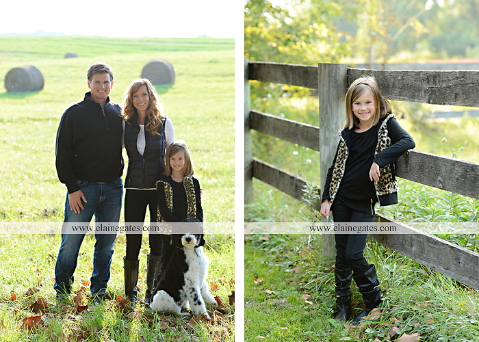 Mechanicsburg Central PA family portrait photographer outdoor girl sisters mother father husband wife road field fence hay bale dog water stream creek leaves dy 4
