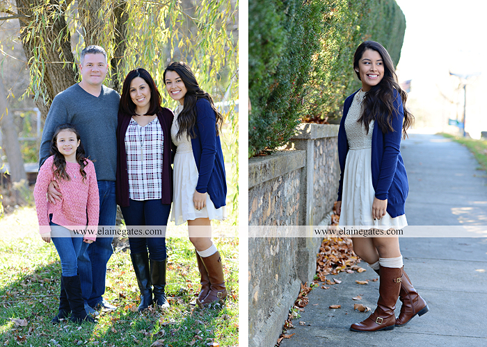 Mechanicsburg Central PA family portrait photographer outdoor girl sisters mother father leaves boiling springs lake trees wood bridge grass stone wall cc 11