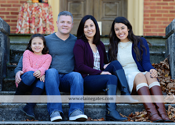 Mechanicsburg Central PA family portrait photographer outdoor girl sisters mother father leaves boiling springs lake trees wood bridge grass stone wall cc 15