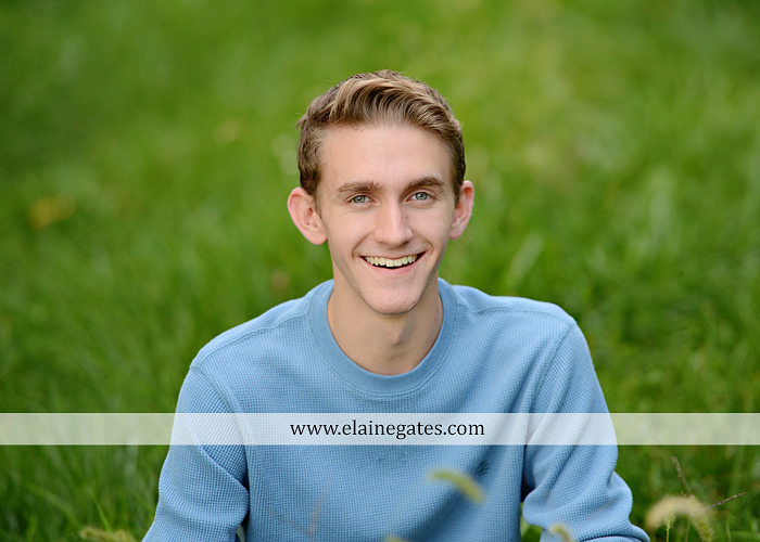 Mechanicsburg Central PA senior portrait photographer outdoor guy male formal trees grass field rustic barn fence pond water bench stump dw 07
