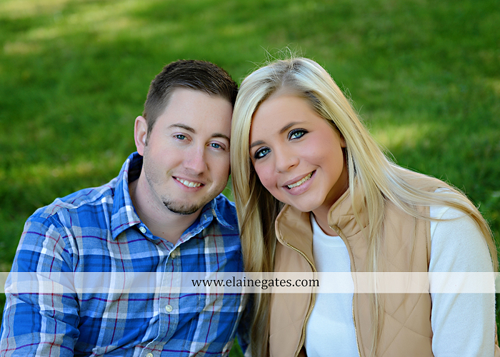 Mechanicsburg Central PA engagement portrait photographer outdoor trees corn field kiss dog dock water pinchot state park canoes ring leaves path grass kt 03