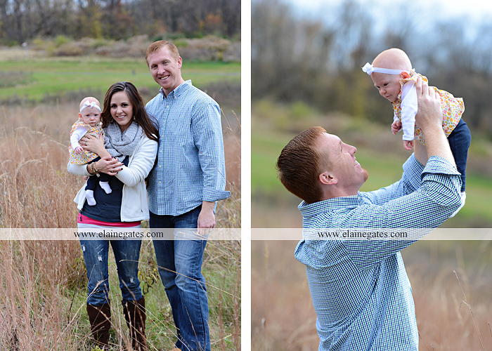 Mechanicsburg Central PA family portrait photographer outdoor baby girl daughter mother father grass trees water stream creek field leaves rm 01