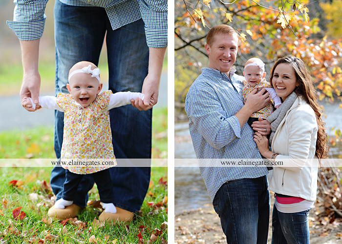 Mechanicsburg Central PA family portrait photographer outdoor baby girl daughter mother father grass trees water stream creek field leaves rm 05
