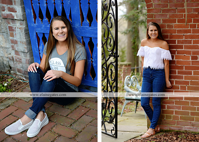 Mechanicsburg Central PA senior portrait photographer outdoor girl female Venue Chilton brick wall stone wall stone arch road trees steps CVHS cumberland valley school district gs 2