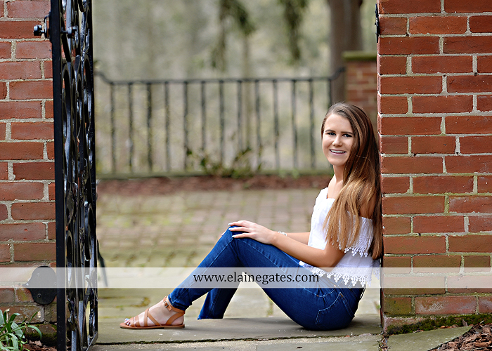Mechanicsburg Central PA senior portrait photographer outdoor girl female Venue Chilton brick wall stone wall stone arch road trees steps CVHS cumberland valley school district gs 3