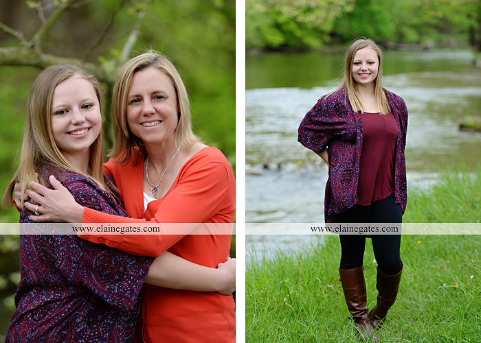 Mechanicsburg Central PA senior portrait photographer outdoor girl female field grass trees flowers road fence water stream creek rock mother mom as 8