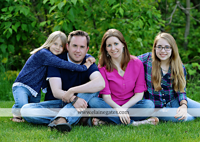 Mechanicsburg Central PA family portrait photographer outdoor children girls sisters mother father mom dad grass path water creek stream shore trees woods steps flowers sb 06
