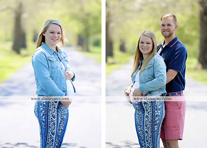 Mechanicsburg Central PA portrait photographer maternity outdoor field road tree water stream creek path holding hands hug kiss ole miss  baby bump cp 1