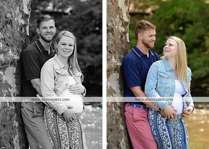 Mechanicsburg Central PA portrait photographer maternity outdoor field road tree water stream creek path holding hands hug kiss ole miss  baby bump cp 4