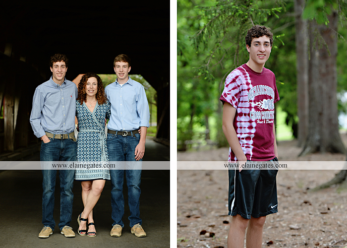 Mechanicsburg Central PA senior portrait photographer outdoor boy guy family brothers mom dad trees path field grass covered bridge messiah college track cross country running athlete at 11