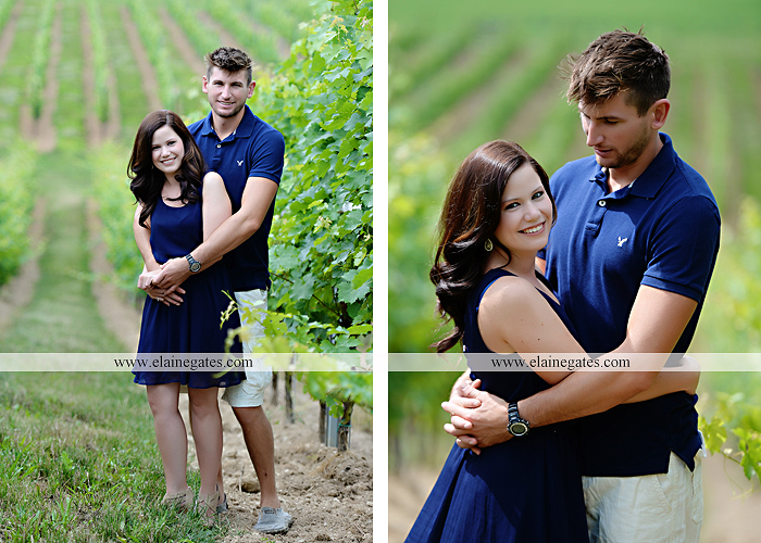 Mechanicsburg Central PA engagement portrait photographer outdoor orchard vineyard trees wildflowers fence field wood wall hug kiss holding hands mustang car aw 02