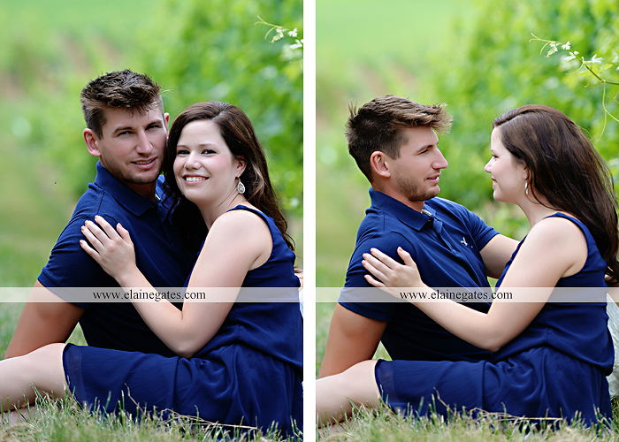 Mechanicsburg Central PA engagement portrait photographer outdoor orchard vineyard trees wildflowers fence field wood wall hug kiss holding hands mustang car aw 09