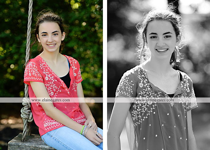 Mechanicsburg Central PA kids teenager portrait photographer outdoor girl swing grass trees iron bench hw 2
