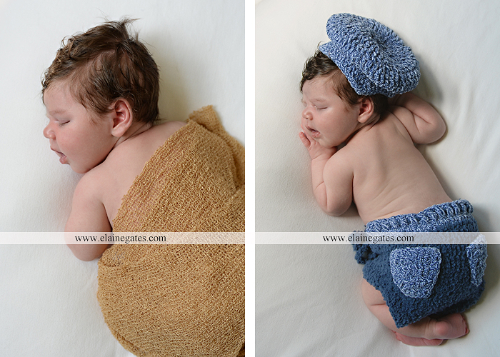 Mechanicsburg Central PA newborn baby portrait photographer boy sleeping blanket knit hat mother father son chair indoor ao 08
