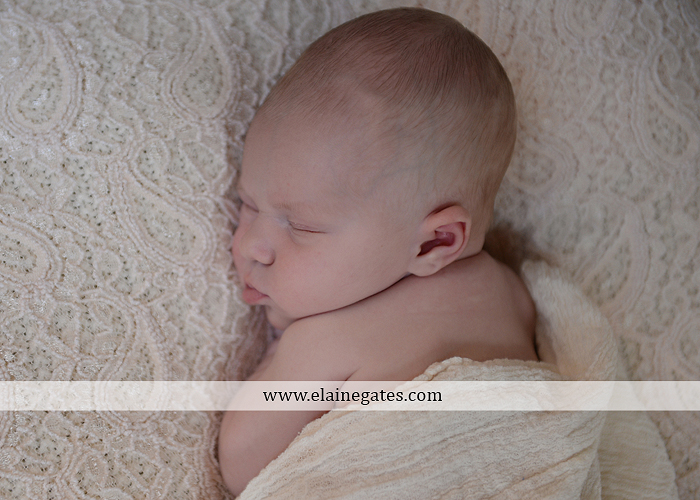 Mechanicsburg Central PA newborn baby portrait photographer girl sleeping blanket knit hat bow pink jb 16