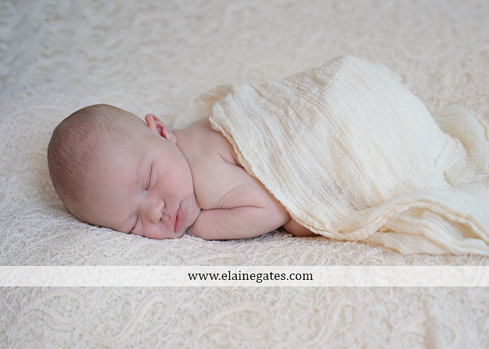 Mechanicsburg Central PA newborn baby portrait photographer girl sleeping blanket knit hat bow pink jb 17