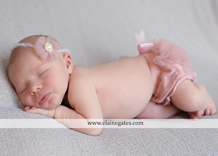 Mechanicsburg Central PA newborn baby portrait photographer girl sleeping blanket knit hat bow pink jb 18