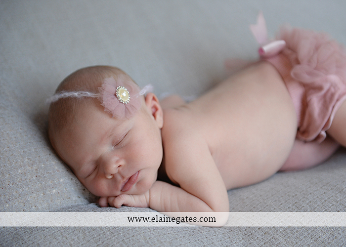 Mechanicsburg Central PA newborn baby portrait photographer girl sleeping blanket knit hat bow pink jb 21