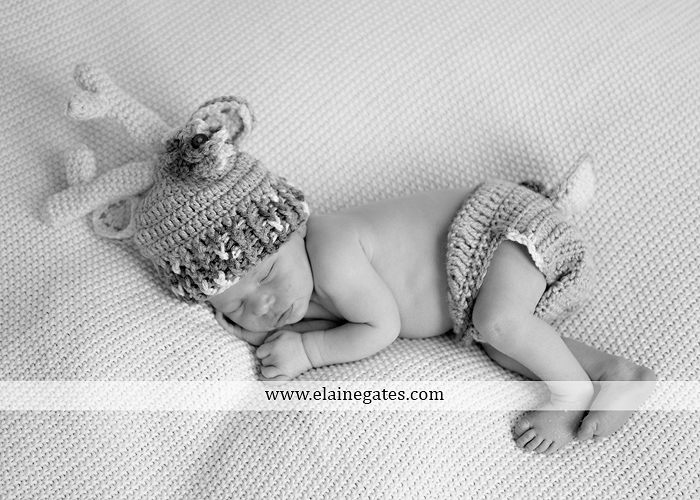 Mechanicsburg Central PA newborn baby portrait photographer girl sleeping blanket knit hat bow pink jb 22