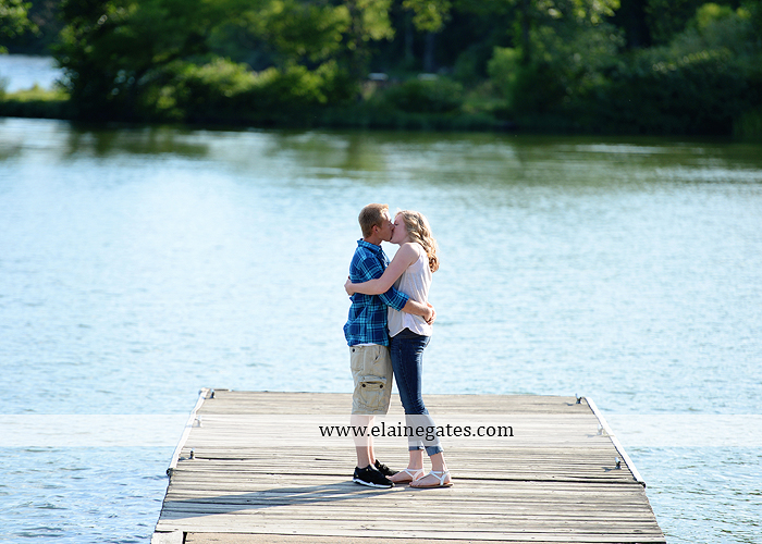 Mechanicsburg Central PA engagement portrait photographer outdoor dock water lake trees path sail boat ring hug kiss canoes pinchot state park ml 1