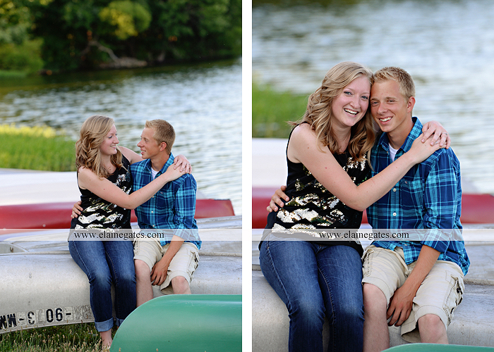 Mechanicsburg Central PA engagement portrait photographer outdoor dock water lake trees path sail boat ring hug kiss canoes pinchot state park ml 8