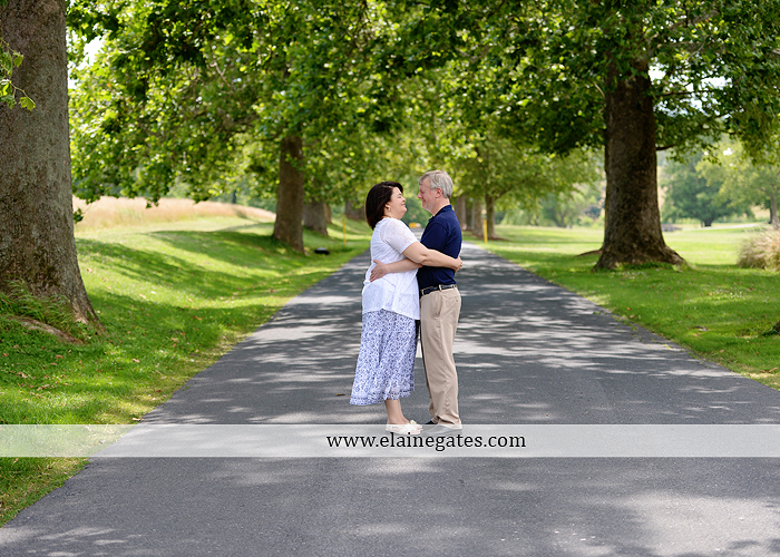 Mechanicsburg Central PA engagement portrait photographer outdoor road holding hands hug trees water creek stream kiss dr 1