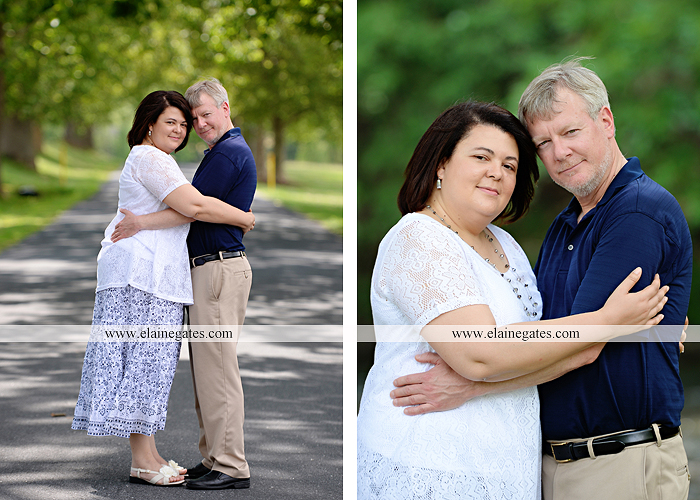 Mechanicsburg Central PA engagement portrait photographer outdoor road holding hands hug trees water creek stream kiss dr 3