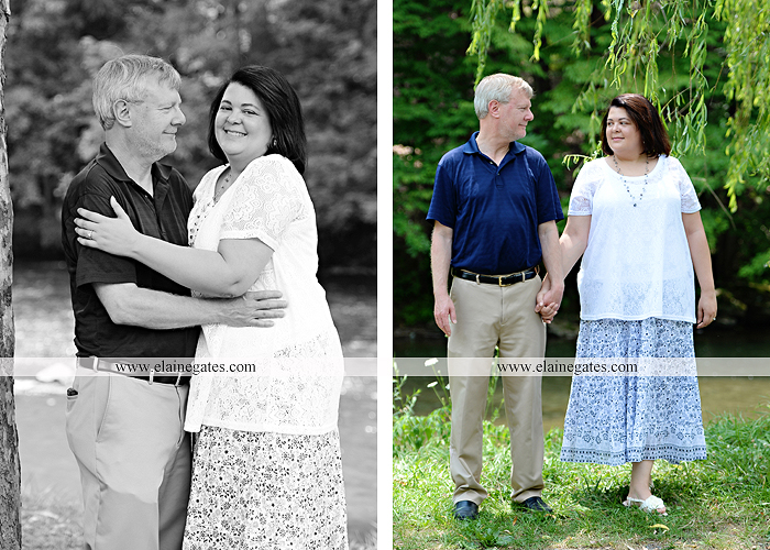 Mechanicsburg Central PA engagement portrait photographer outdoor road holding hands hug trees water creek stream kiss dr 4