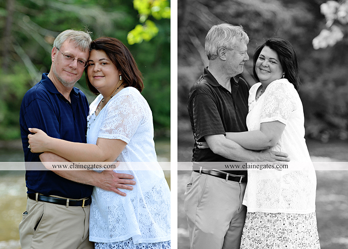 Mechanicsburg Central PA engagement portrait photographer outdoor road holding hands hug trees water creek stream kiss dr 5