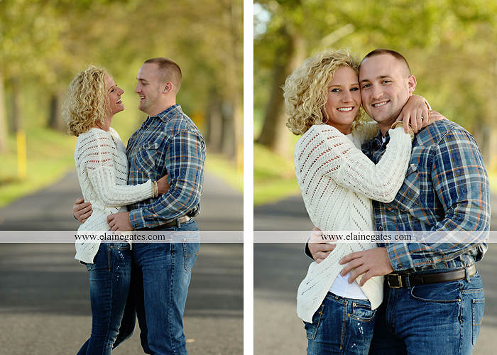mechanicsburg-central-pa-engagement-portrait-photographer-outdoor-couple-love-hug-kiss-ring-holding-hands-road-field-hay-bale-sunset-tree-fence-water-creek-stream-shore-dog-wildflowers-ce01