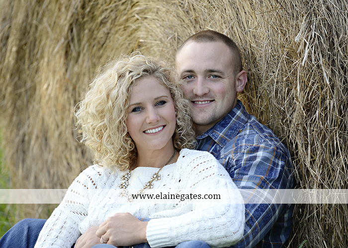 mechanicsburg-central-pa-engagement-portrait-photographer-outdoor-couple-love-hug-kiss-ring-holding-hands-road-field-hay-bale-sunset-tree-fence-water-creek-stream-shore-dog-wildflowers-ce03