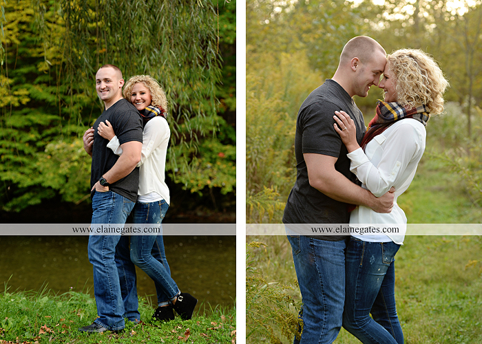 mechanicsburg-central-pa-engagement-portrait-photographer-outdoor-couple-love-hug-kiss-ring-holding-hands-road-field-hay-bale-sunset-tree-fence-water-creek-stream-shore-dog-wildflowers-ce11