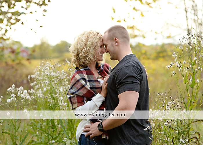 mechanicsburg-central-pa-engagement-portrait-photographer-outdoor-couple-love-hug-kiss-ring-holding-hands-road-field-hay-bale-sunset-tree-fence-water-creek-stream-shore-dog-wildflowers-ce13
