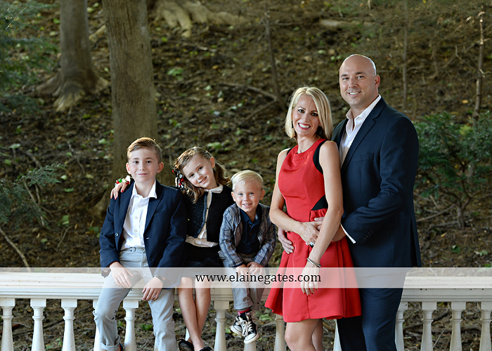 Mechanicsburg Central PA family portrait photographer outdoor husband wife  love kids son daughter siblings pond dock trees stone steps road {Jen W.} «  Elaine Gates Photography