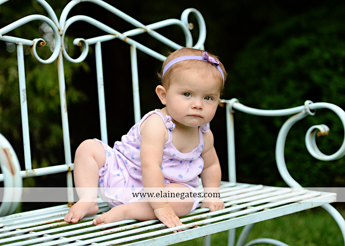 Mechanicsburg Central PA baby child portrait photographer girl grass iron bench mom mommy mother bow tutu sr 3