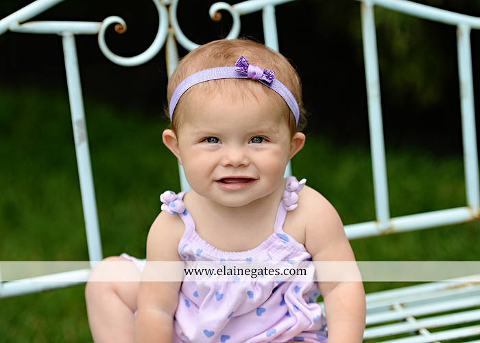 Mechanicsburg Central PA baby child portrait photographer girl grass iron bench mom mommy mother bow tutu sr 5