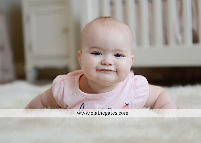 Mechanicsburg Central PA baby child portrait photographer girl indoor hardwood floor rug nursery chair mother father feet toes rb 8