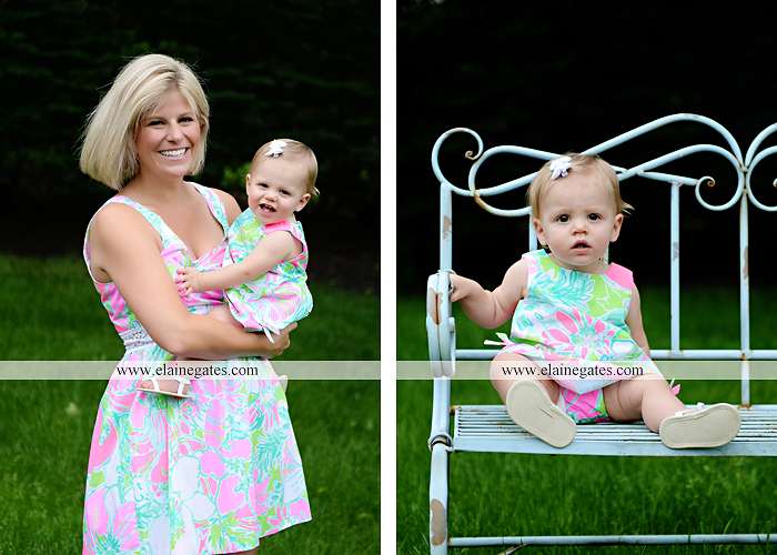 Mechanicsburg Central PA baby child portrait photographer girl outdoor indoor mom mother bench one year old birthday tutu balloons banner cake smash eat jt 1