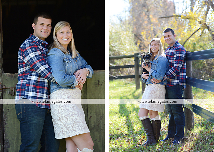 Mechanicsburg Central PA engagement portrait photographer outdoor barn fence field trees leaves dog hockey jersey baseball jersey new york yankees washington capitals bride groom mh 3