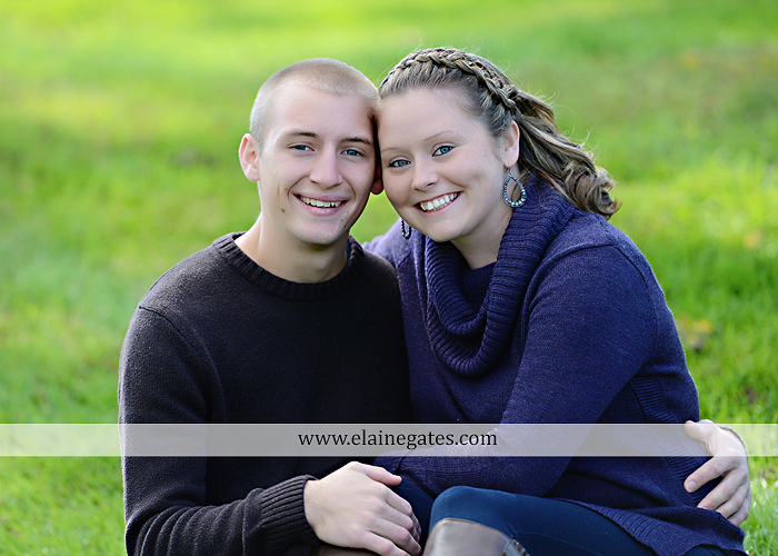 Mechanicsburg Central PA engagement portrait photographer outdoor barn grass trees field truck pumpkin silo path hug kiss ring sm 2