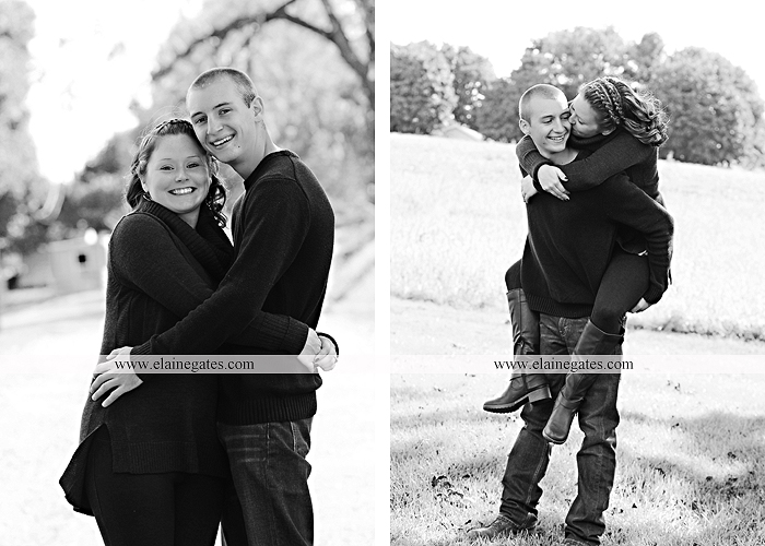 Mechanicsburg Central PA engagement portrait photographer outdoor barn grass trees field truck pumpkin silo path hug kiss ring sm 9