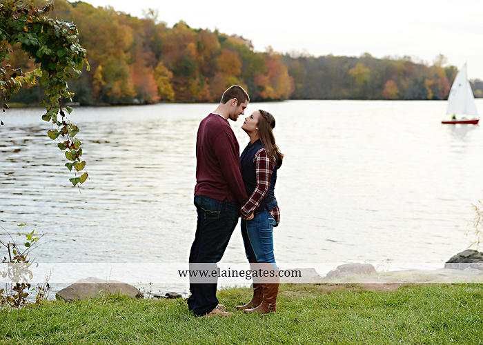 Mechanicsburg Central PA engagement portrait photographer outdoor pinchot state park water lake boat dock trees grass field path kiss aw 02