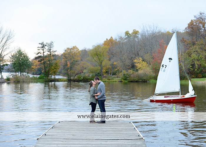 Mechanicsburg Central PA engagement portrait photographer outdoor pinchot state park water lake boat dock trees grass field path kiss aw 04