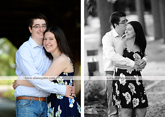 Mechanicsburg Central PA engagement portrait photographer outdoor water stream creek trees path bridge covered bridge messiah college hug kiss tt 2