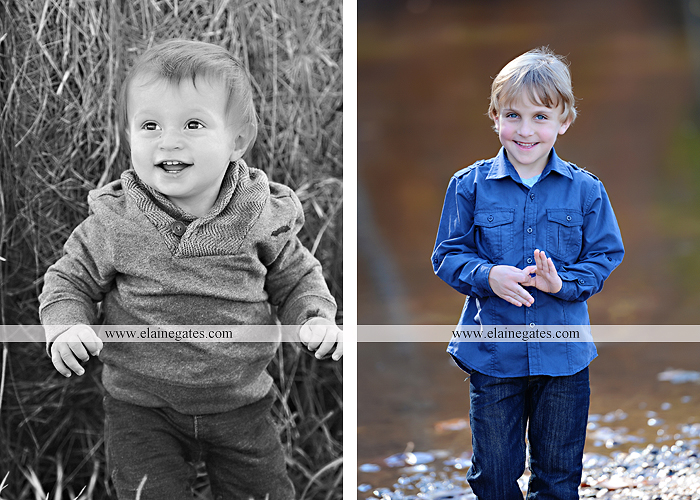 Mechanicsburg Central PA family portrait photographer outdoor boy brothers sons father mother husband wife road fence leaves water stream creek hay bale shore rocks es 02