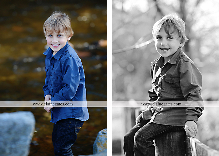 Mechanicsburg Central PA family portrait photographer outdoor boy brothers sons father mother husband wife road fence leaves water stream creek hay bale shore rocks es 03